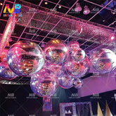 NB-MB003 Hanging inflatable mirror ball mirror balloon giant mirror sphere gold/silver ball for decoration